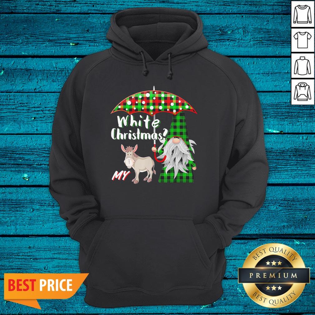 Hot Plaid Gnome And Donkey White Christmas Shirt - Image 3