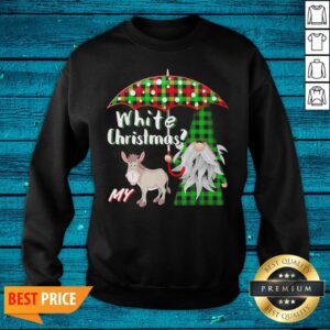 Alternative view of Hot Plaid Gnome And Donkey White Christmas Shirt