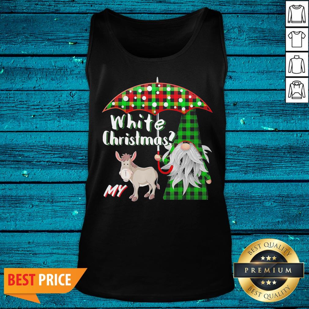 Hot Plaid Gnome And Donkey White Christmas Shirt - Image 5