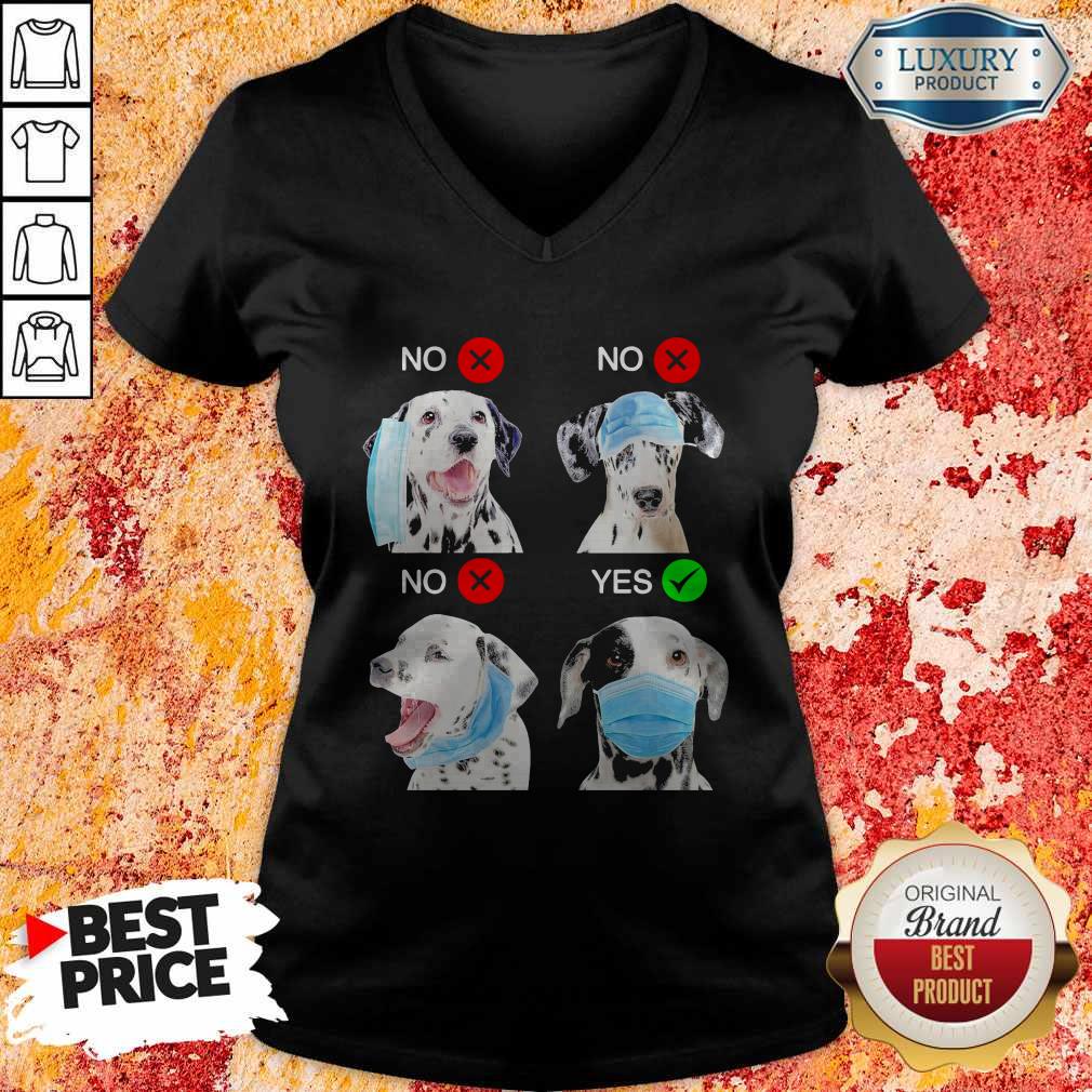 Dalmatian Dogs Right Way To Wear Mask Shirt - Image 4