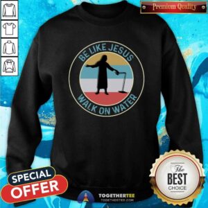 Alternative view of Nice Ice Fishing Be Like Jesus Walk On Water Vintage Shirt