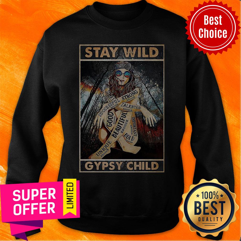 Premium Girl Stay Wild Gypsy Child Vertical Poster Shirt - Image 3