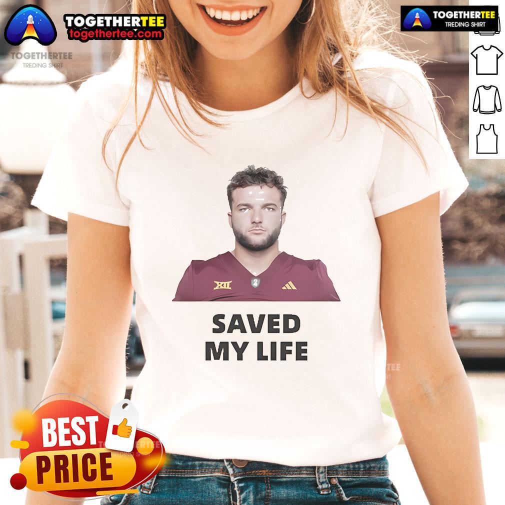 Official Cj Fogler Cam Skattebo Saved My Life T-Shirt - Image 3