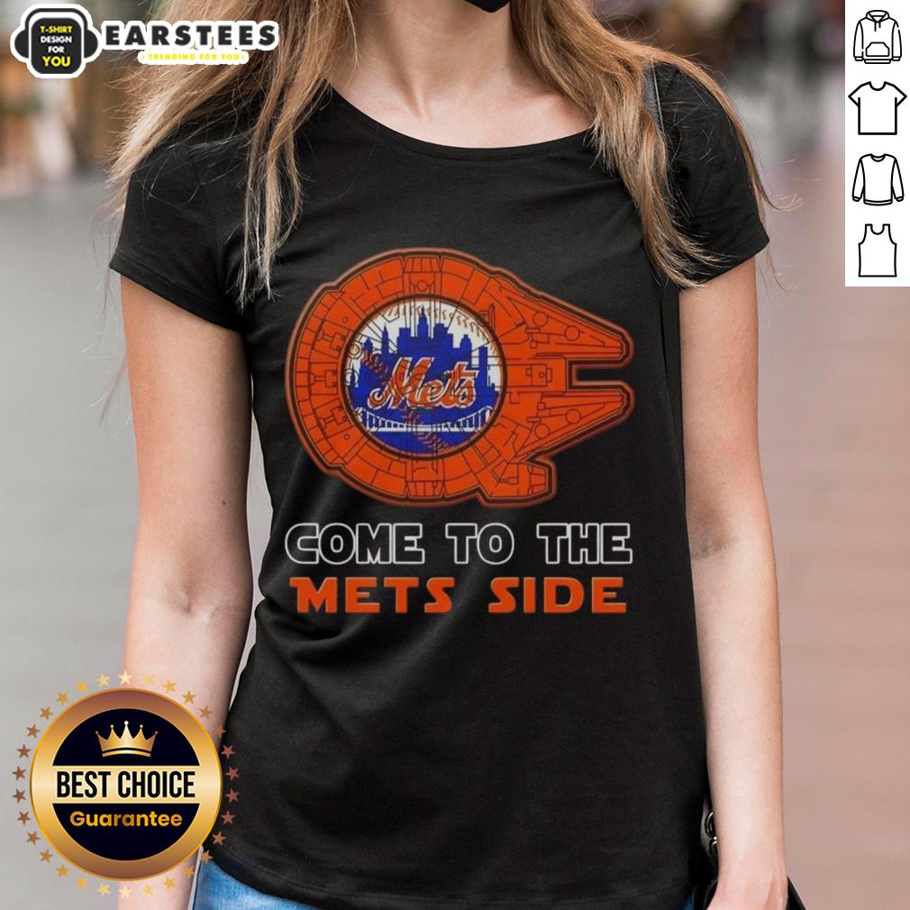 Good Star Wars Come To The New York Mets Side T-Shirt - Image 3
