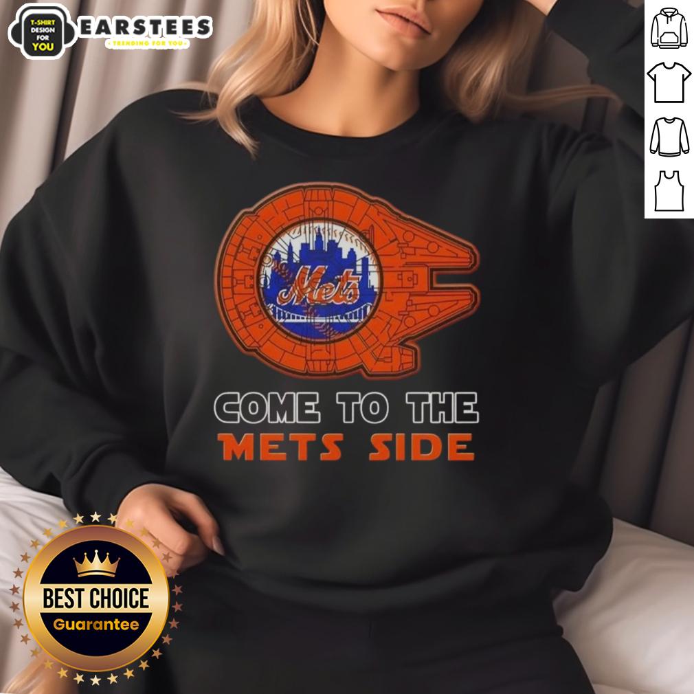 Good Star Wars Come To The New York Mets Side T-Shirt - Image 5