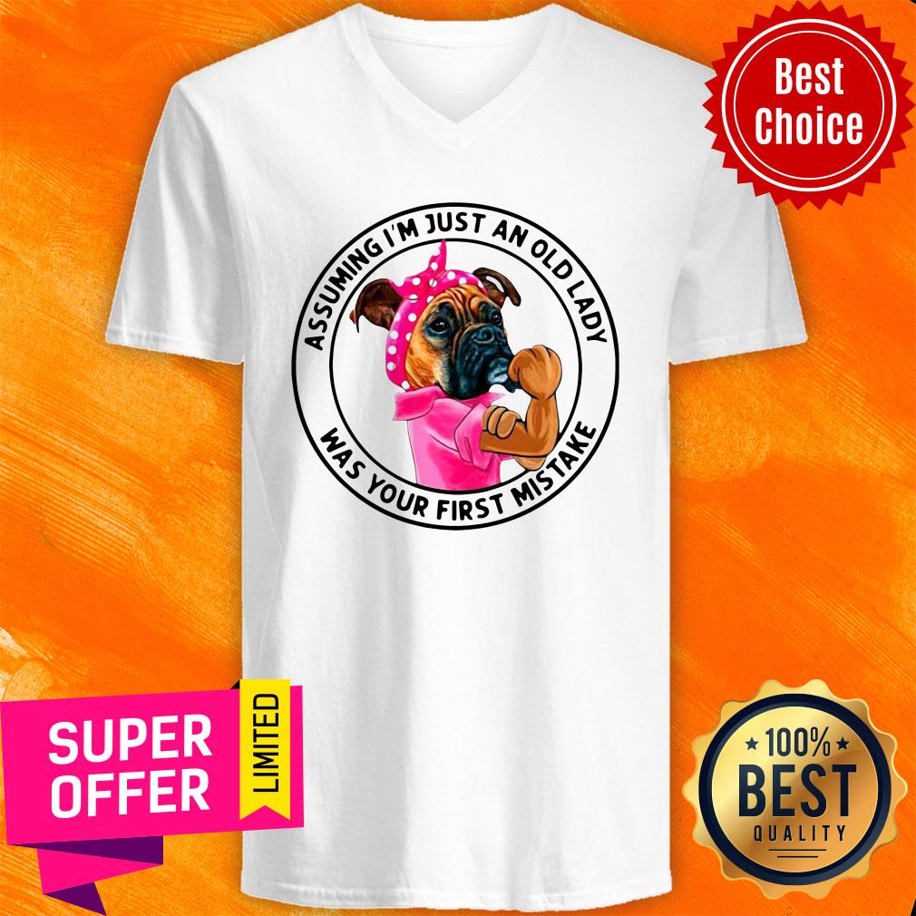 Funny Boxer Mom Assuming I’m Just An Old Lady Was Your First Mistake Shirt - Image 3