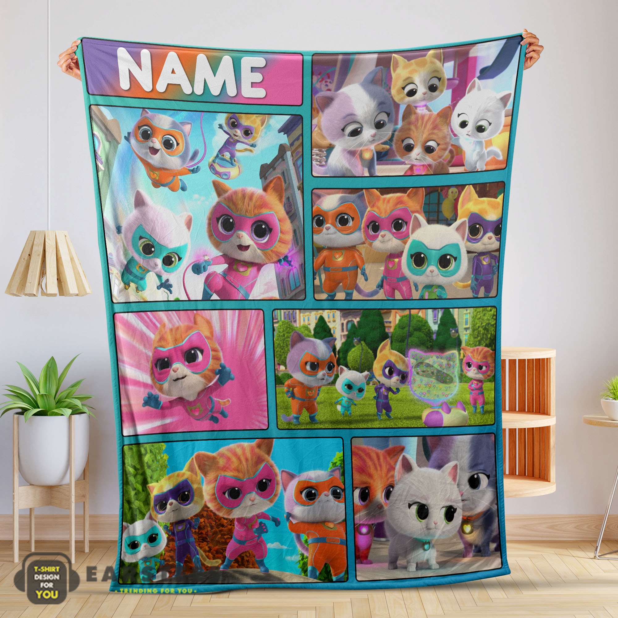 Good Disney Cartoon SuperKitties With Friends Blanket Fleece Customized Blanket