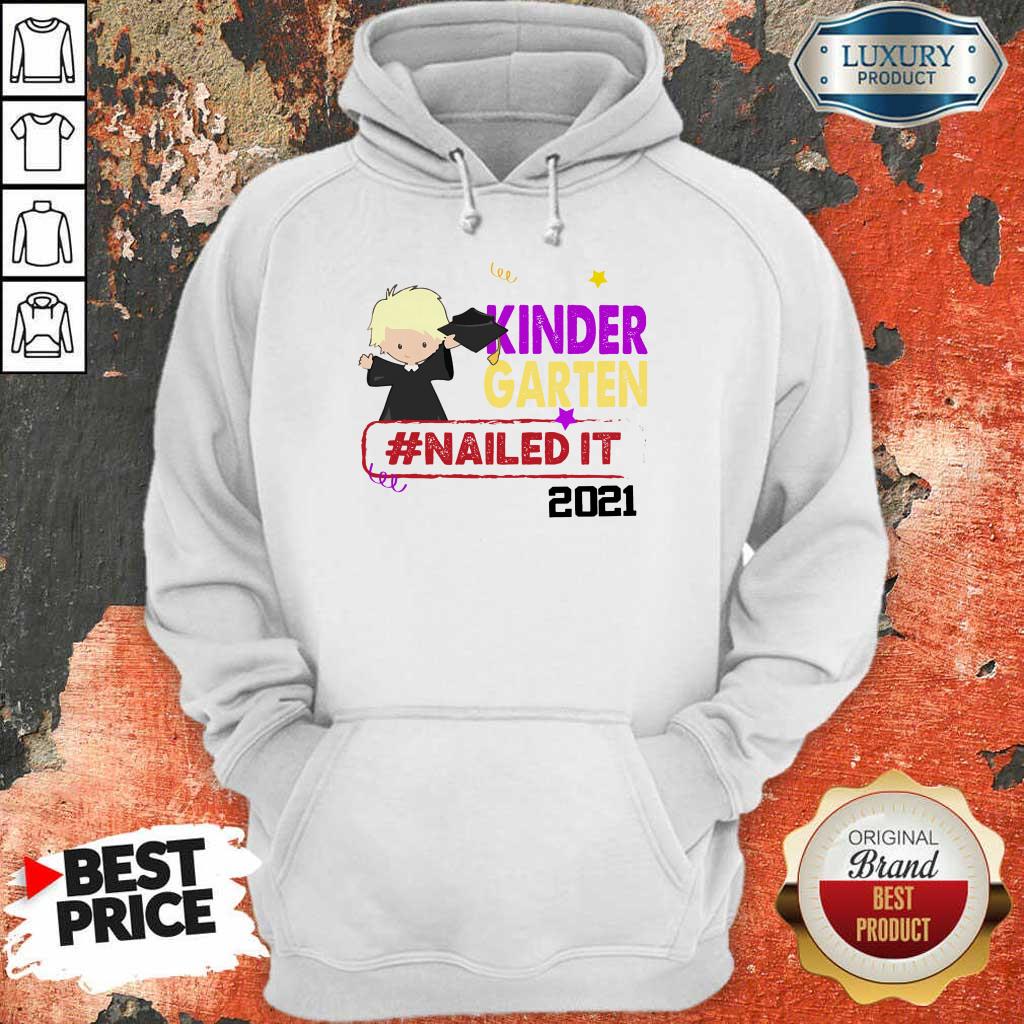 Pretty Blonde Boy Youth Kindergarten Nailed It 2021 Shirt - Image 5