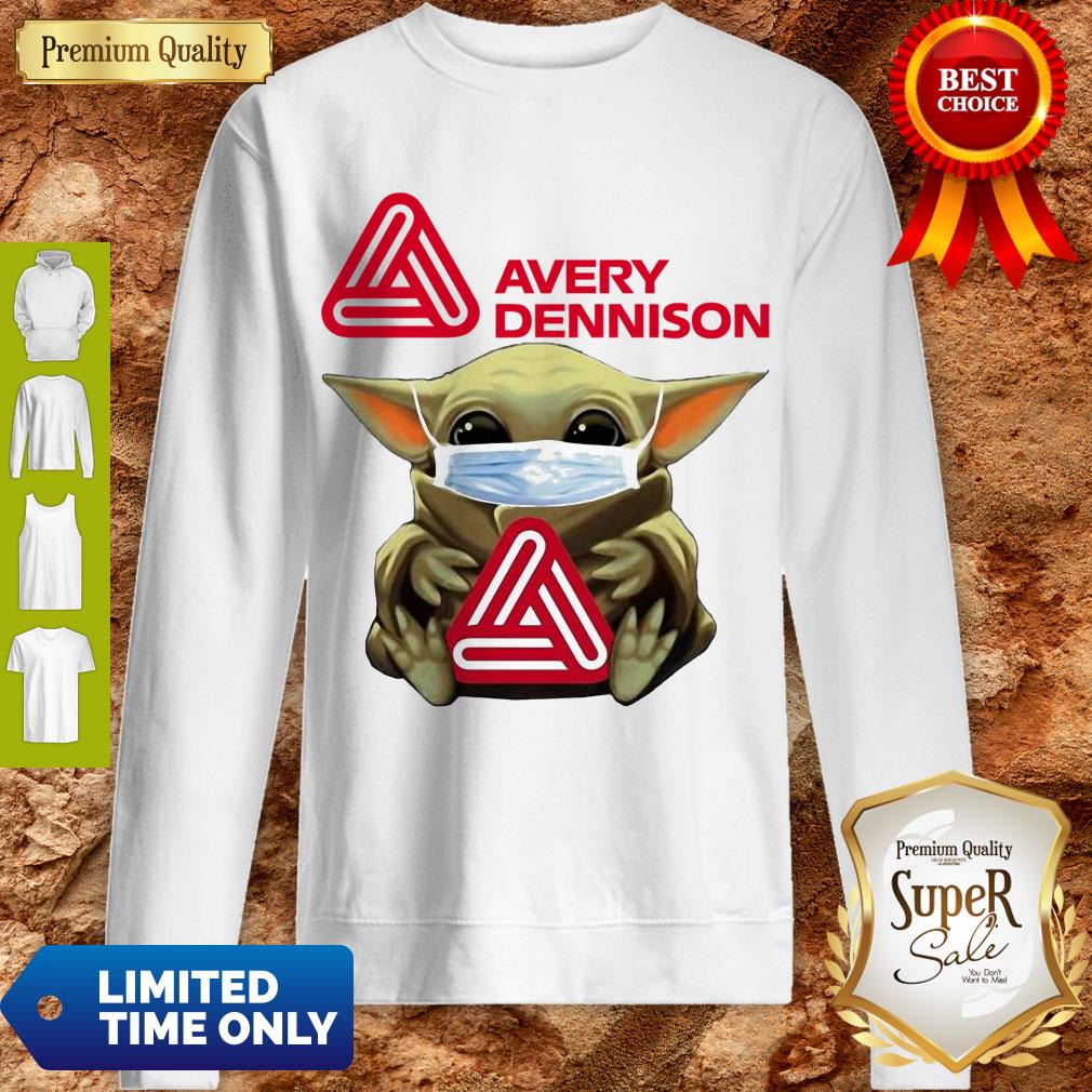 Top Baby Yoda Face Mask Hug Avery Dennison Shirt - Image 3
