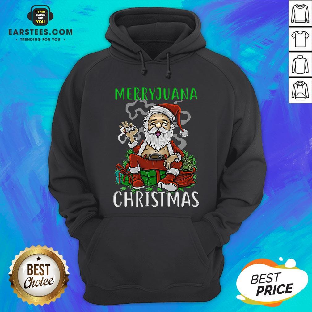 Top Satan Claus Marijuana Christmas Shirt - Image 2