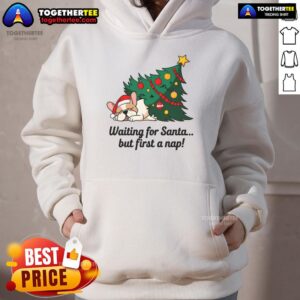 Alternative view of Cute Waiting For Santa But First Take A Nap Dog T-Shirt