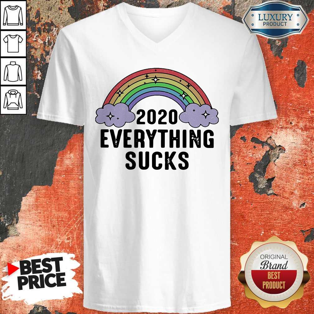 Top Rainbow 2020 Everything Sucks Shirt - Image 3