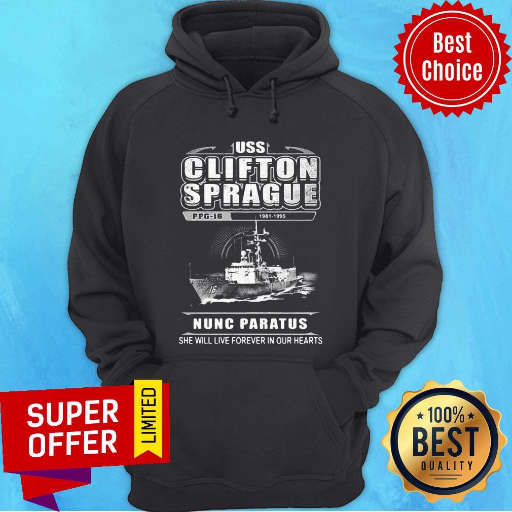 Uss Clifton Sprague 1981 1996 Nuns Paratus She Will Live Forever In Our Hearts Shirt - Image 2
