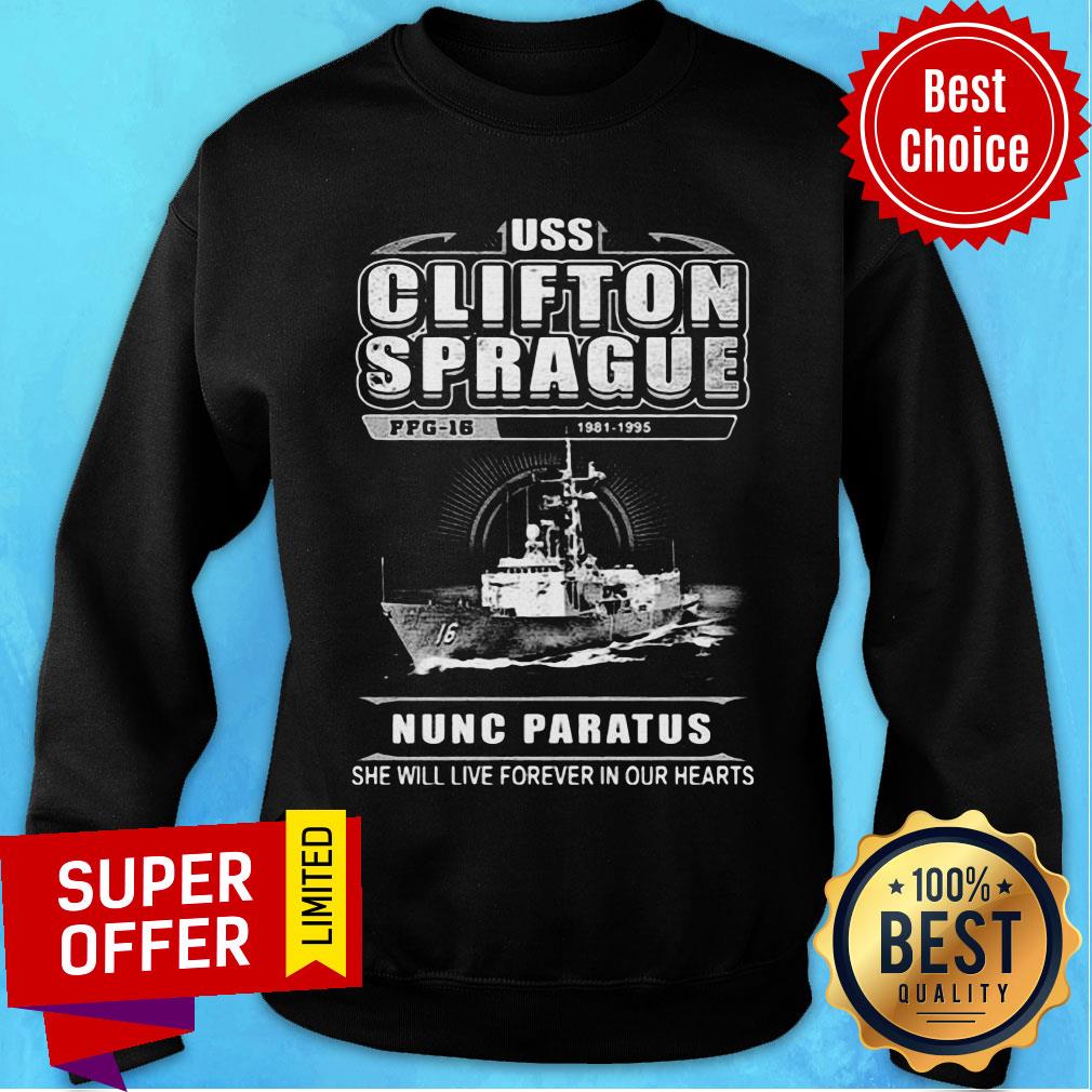Uss Clifton Sprague 1981 1996 Nuns Paratus She Will Live Forever In Our Hearts Shirt - Image 5