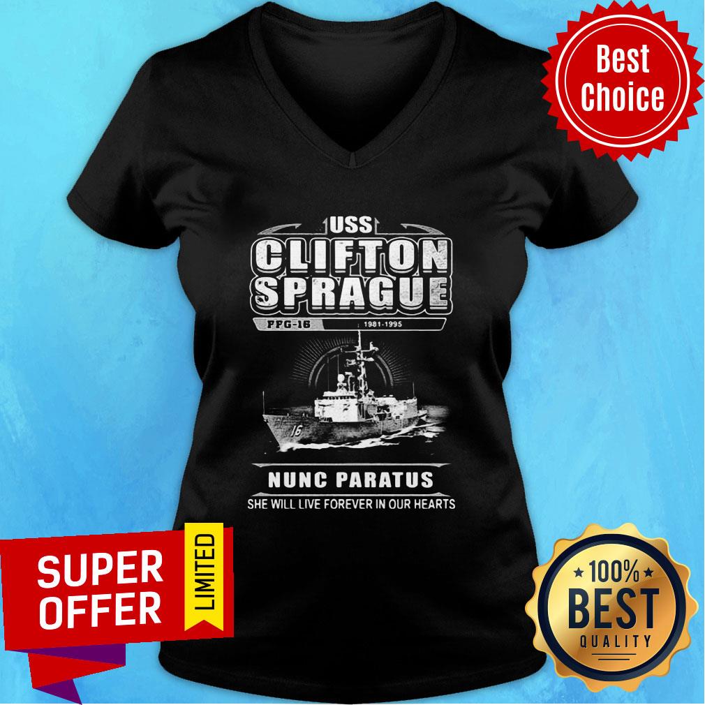 Uss Clifton Sprague 1981 1996 Nuns Paratus She Will Live Forever In Our Hearts Shirt - Image 3