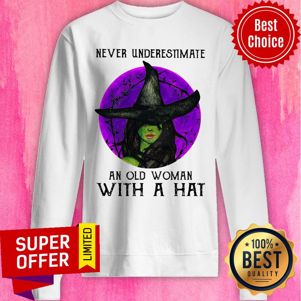 Witch Never Underestimate An Old Woman With Hat Shirt - Image 4