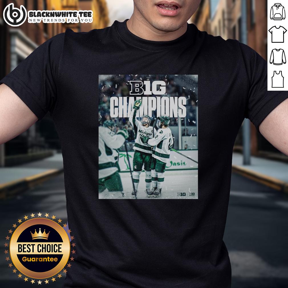 Top Michigan State Spartans Back To Back To Back Ice Hockey 2026 B1G T-Shirt