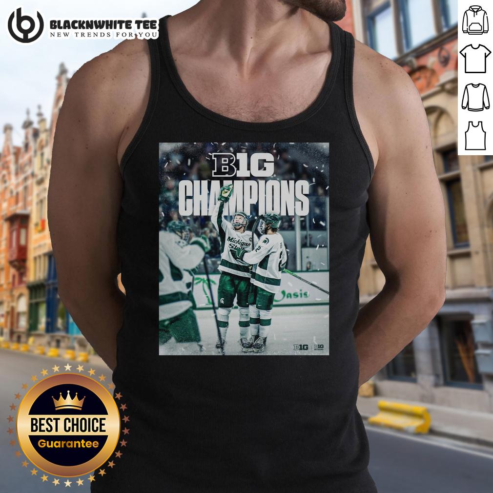 Top Michigan State Spartans Back To Back To Back Ice Hockey 2026 B1G T-Shirt - Image 4