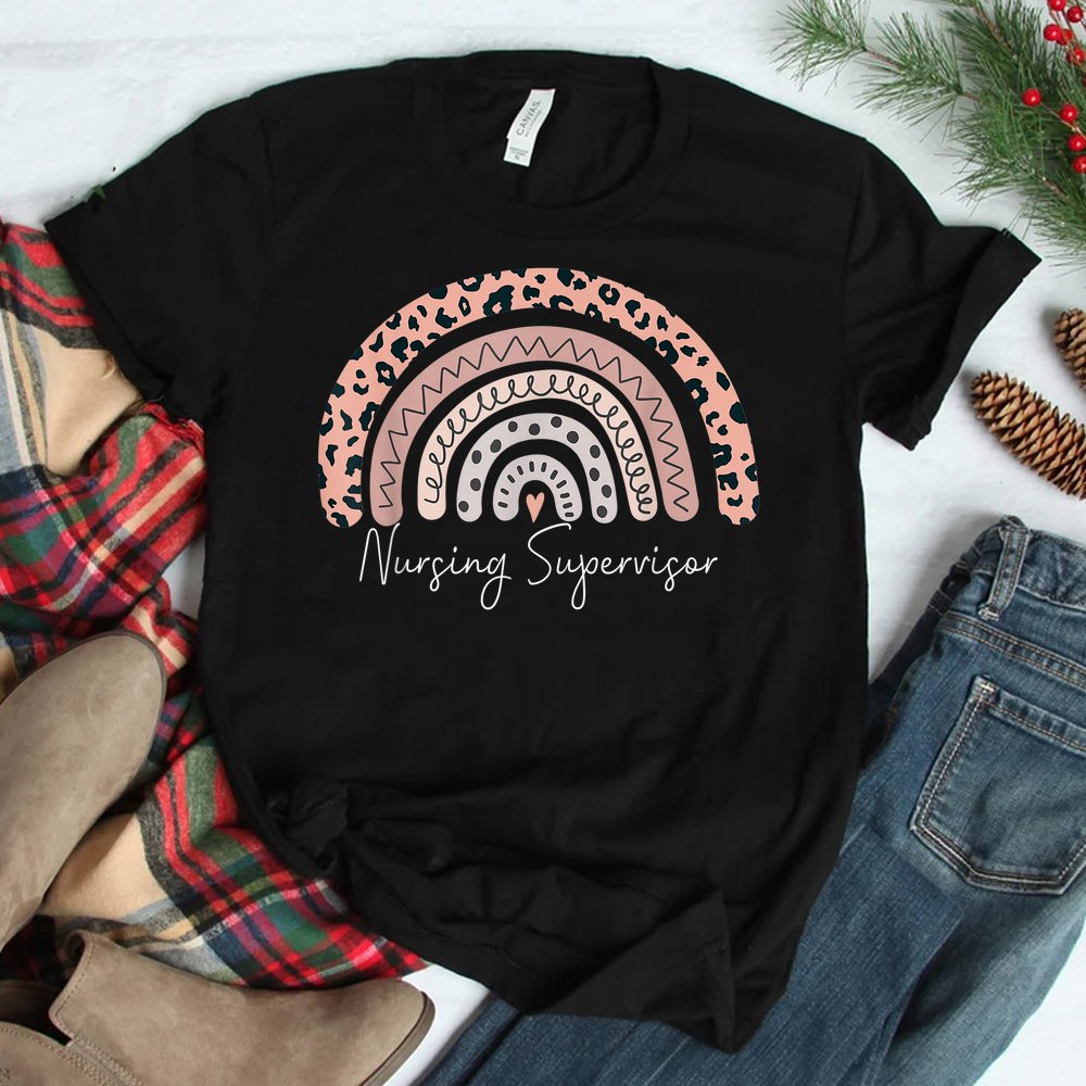 Nursing Supervisor Leopard Rainbow Appreciation Shirt