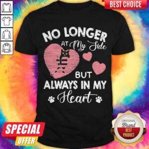 Back Cat No Longer At My Side But Always In My Heart Pink Shirt