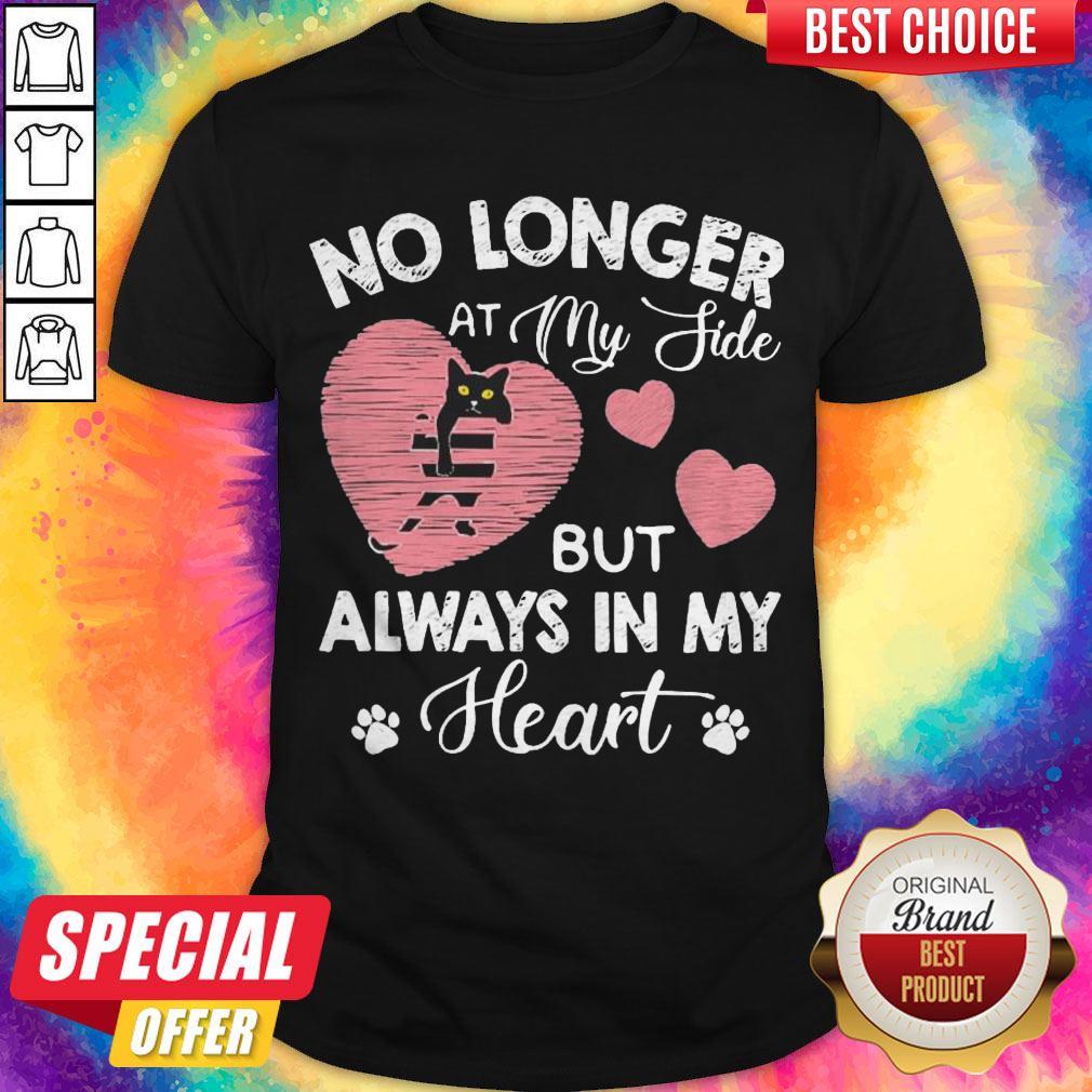 Back Cat No Longer At My Side But Always In My Heart Pink Shirt