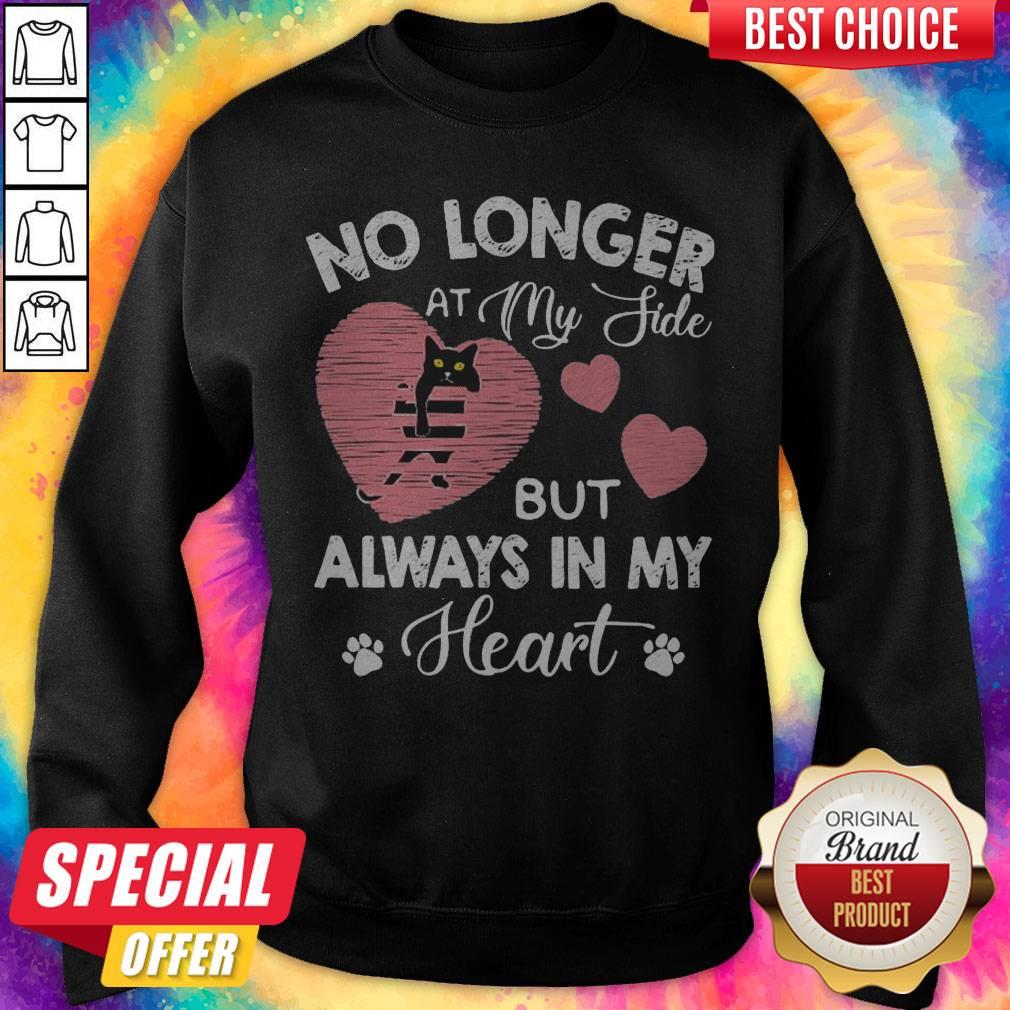 Back Cat No Longer At My Side But Always In My Heart Pink Shirt - Image 5
