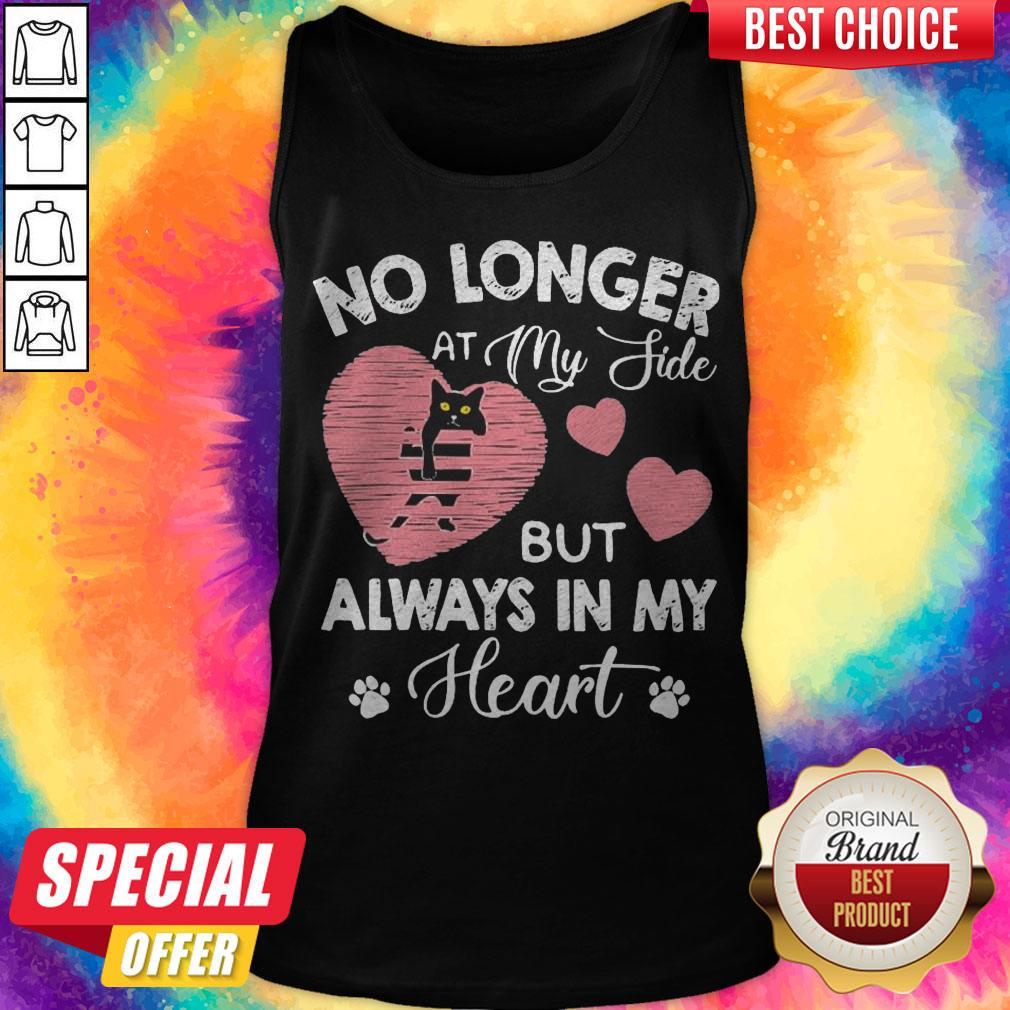 Back Cat No Longer At My Side But Always In My Heart Pink Shirt - Image 4