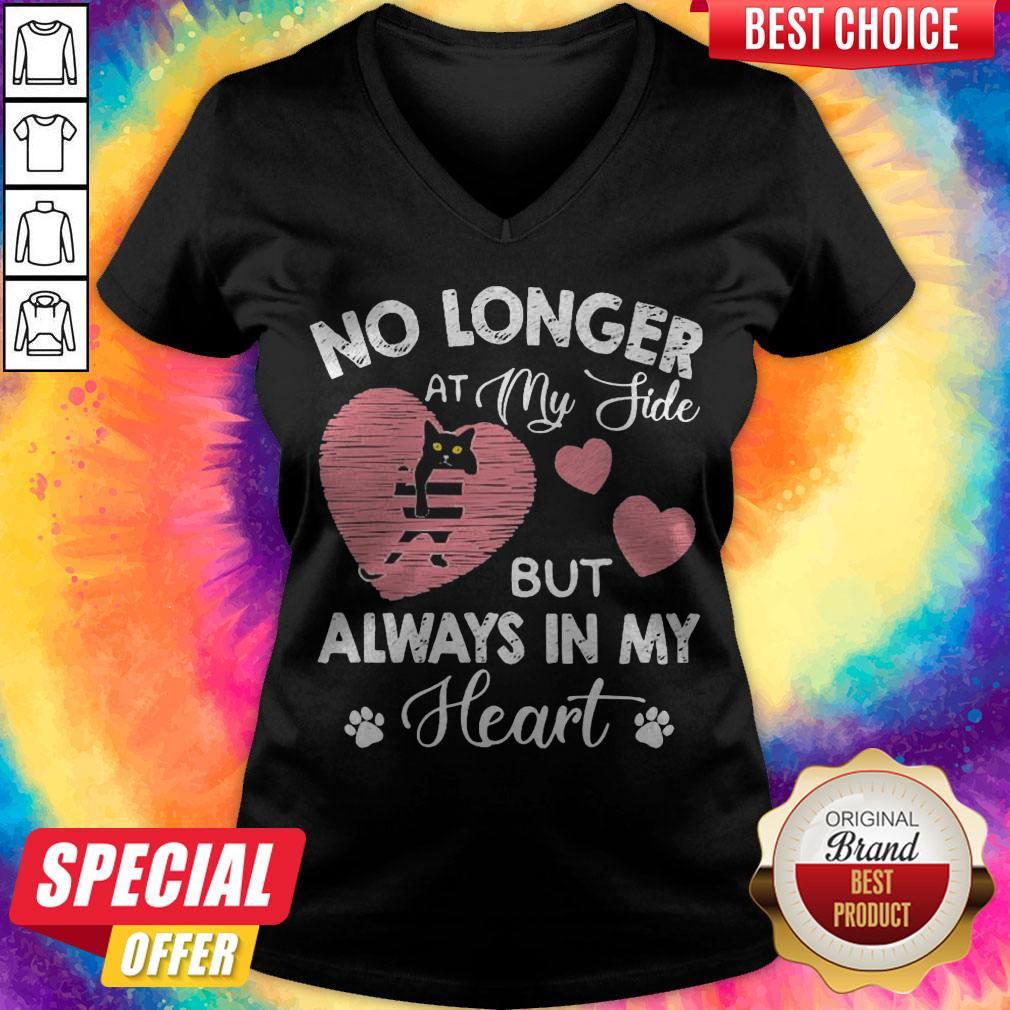 Back Cat No Longer At My Side But Always In My Heart Pink Shirt - Image 3