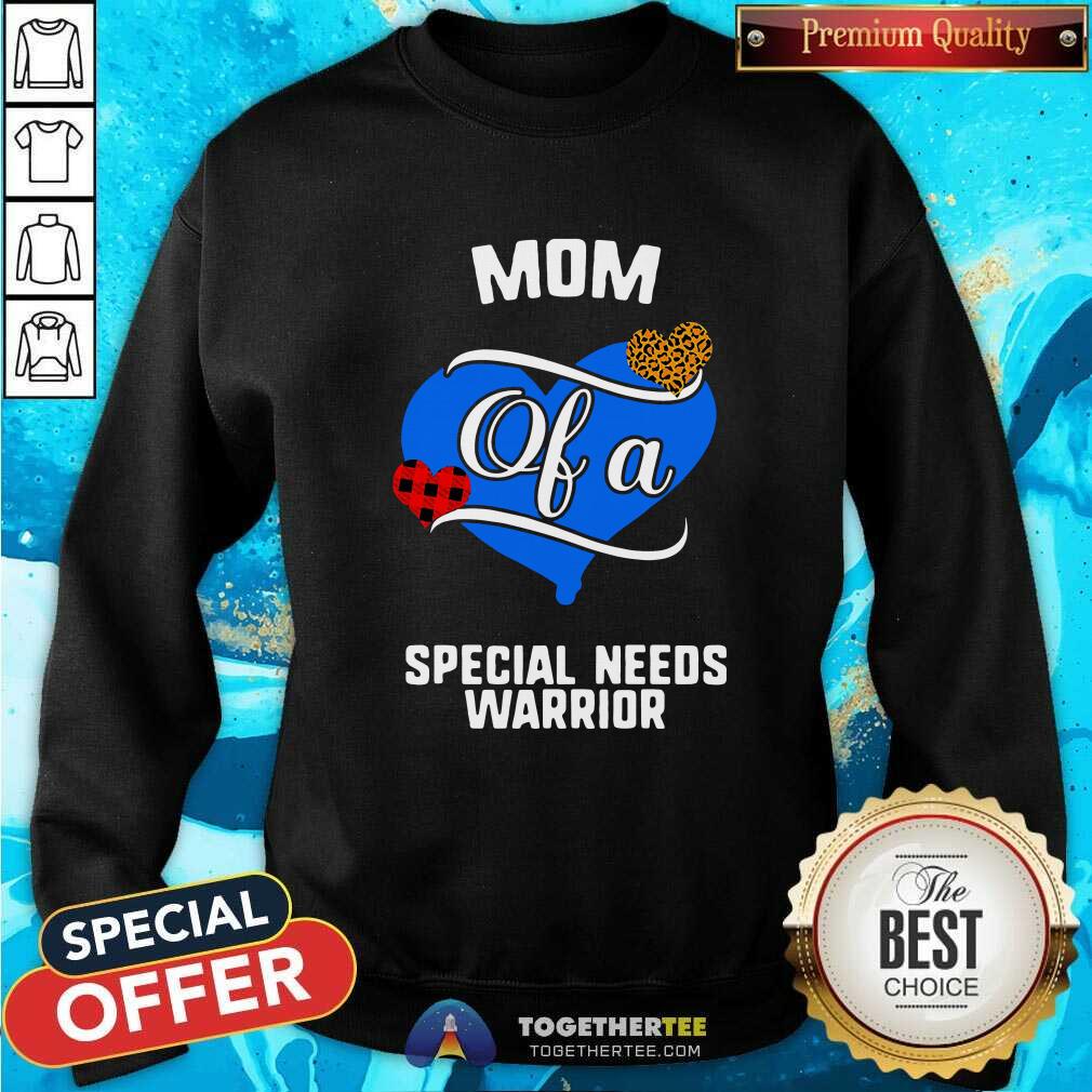 Good Mom Of A Special Needs Warrior Heart Shirt - Image 4