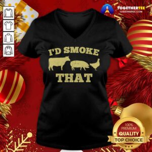 Alternative view of Nice I'd Smoke That Funny BBQ Smoker Dad Barbecue Grilling T-Shirt