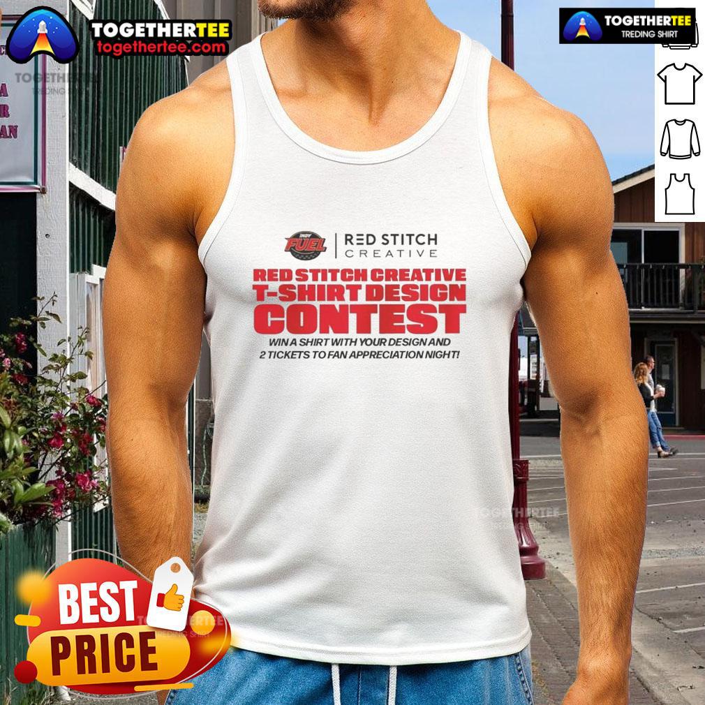 Funny Red Stitch Creative T-Shirt Design Contest T-Shirt - Image 4