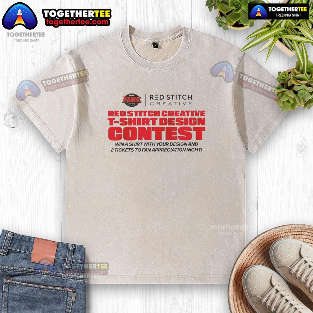 Funny Red Stitch Creative T-Shirt Design Contest T-Shirt - Image 6
