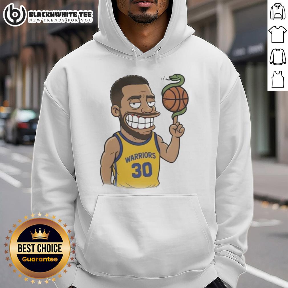 Top Steph Curry Snake Ball Cartoon T-Shirt - Image 2
