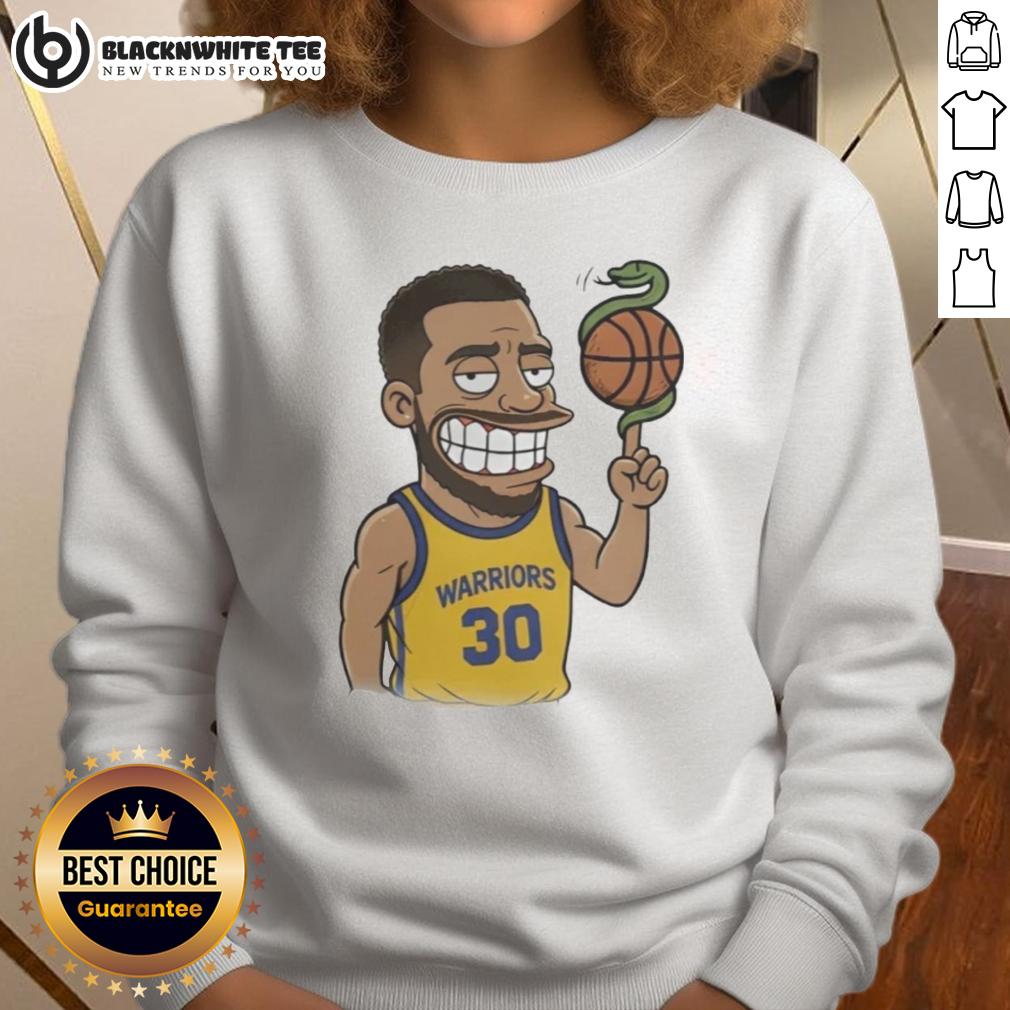 Top Steph Curry Snake Ball Cartoon T-Shirt - Image 5