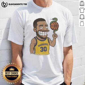 Top Steph Curry Snake Ball Cartoon T-Shirt