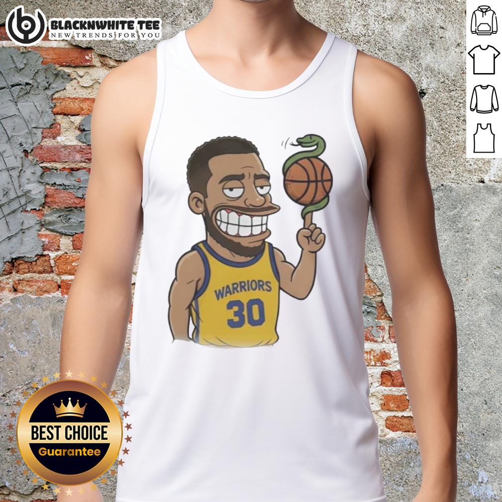 Top Steph Curry Snake Ball Cartoon T-Shirt - Image 4