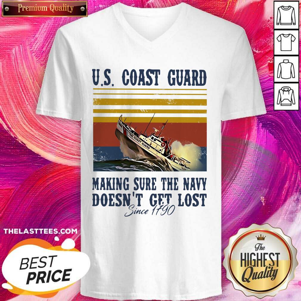 Top Coast Guard Making Sure The Way Don’t Get Lost Since 1790 Vintage Shirt - Image 3