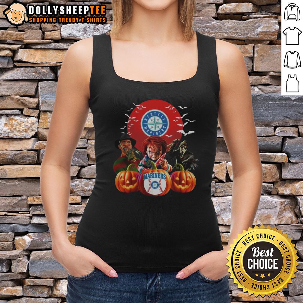 Top Seattle Mariners MLB Horror Movie Halloween T-Shirt - Image 4
