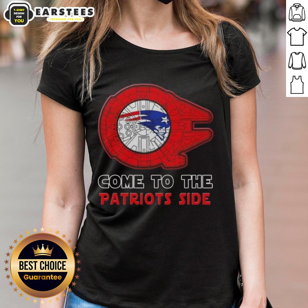 Awesome Star Wars Come To The New England Patriots Side T-Shirt - Image 3