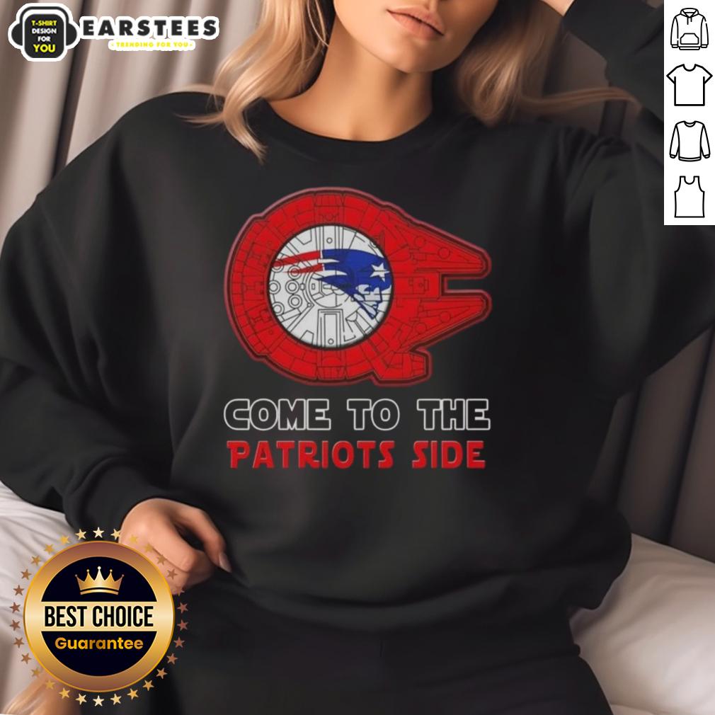 Awesome Star Wars Come To The New England Patriots Side T-Shirt - Image 5