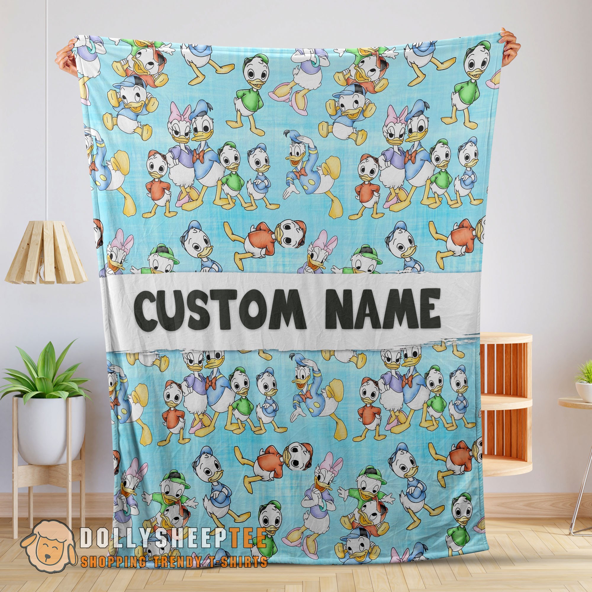 Perfect Disney Donald Duck Daisy Huey Dewey Louie Blanket Fleece Customized Blanket