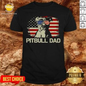 Pitbull Dad 4th Of July Shirt
