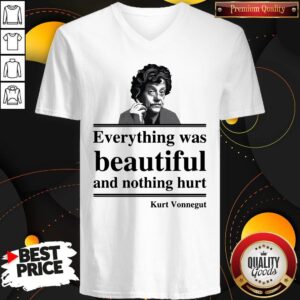 Alternative view of Original Everything Was Beautiful And Nothing Hurt Kurt Vonnegut Shirt