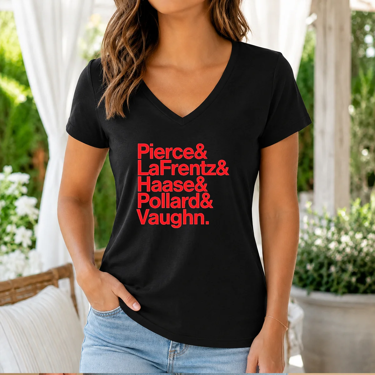 Official Pierce And Lafrentz And Haase And Pollard And Vaughn Kansas Jayhawks Basketball Roster Shirt - Image 2