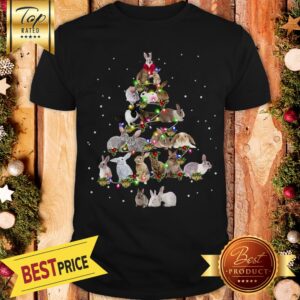 Lovely Rabbit Bunny Christmas Tree Gifts Xmas Costume Shirt