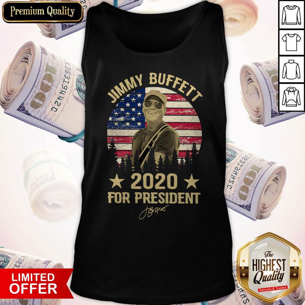 Original Jimmy Buffett 2020 For President American Flag Vintage Shirt - Image 3