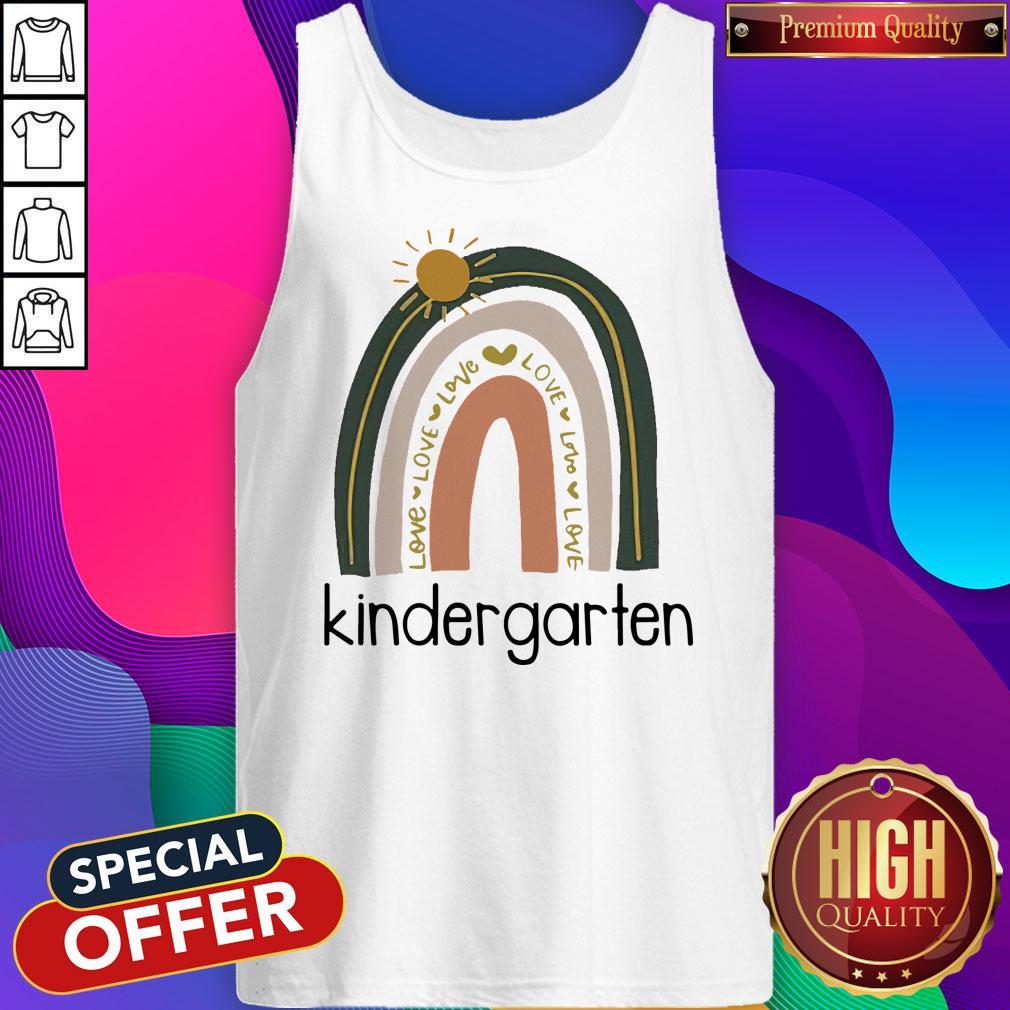 Premium Love Kindergarten Teacher Neutral Rainbow Shirt - Image 3