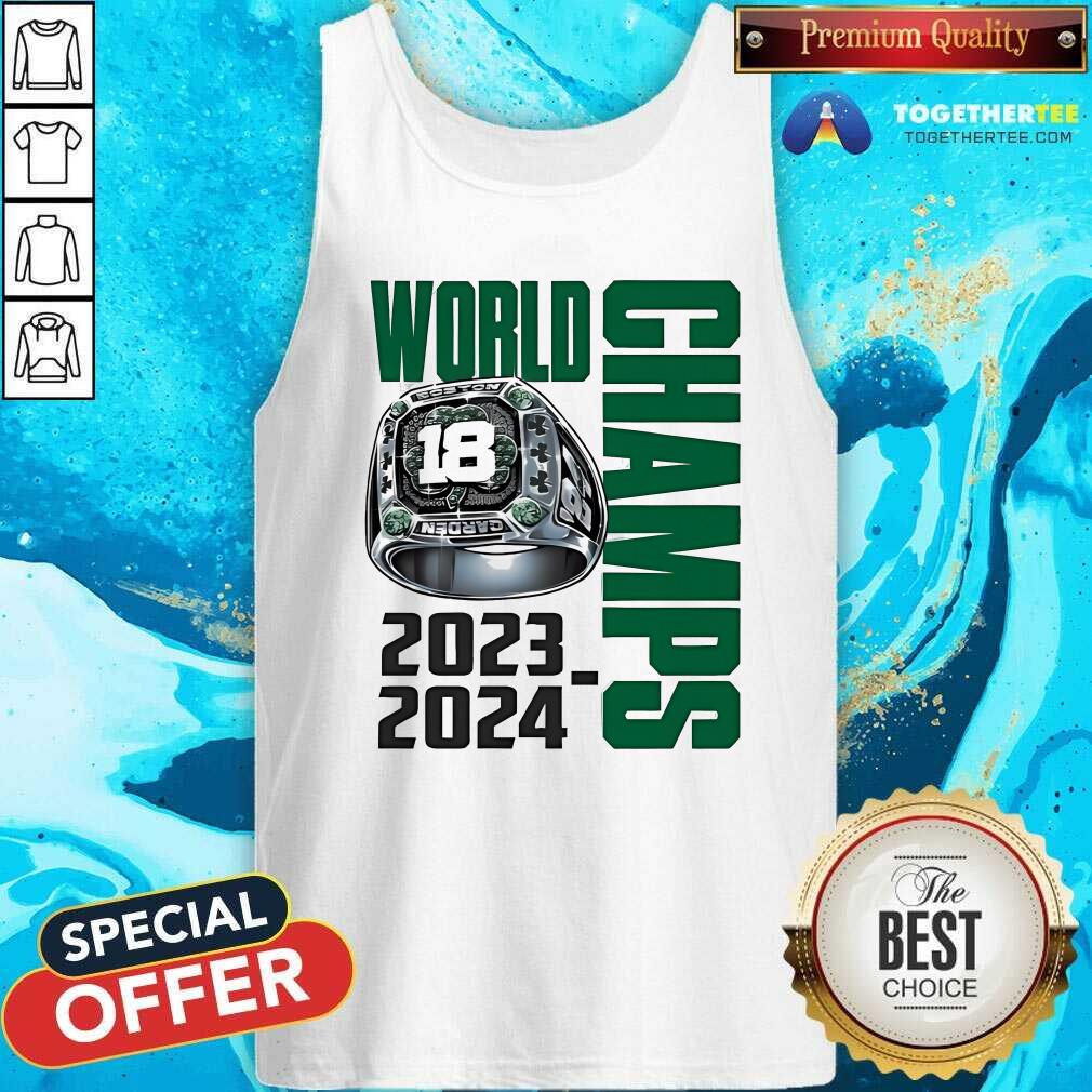Pretty Derrick White 18 Boston Carden World Champs 2023-2024 T-Shirt - Image 3