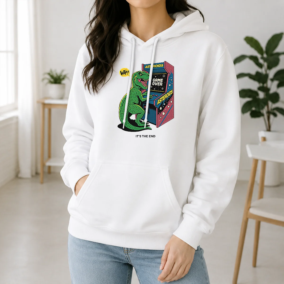 Nice Asteroids Game Over Dinosaur Funny Shirt - Image 7