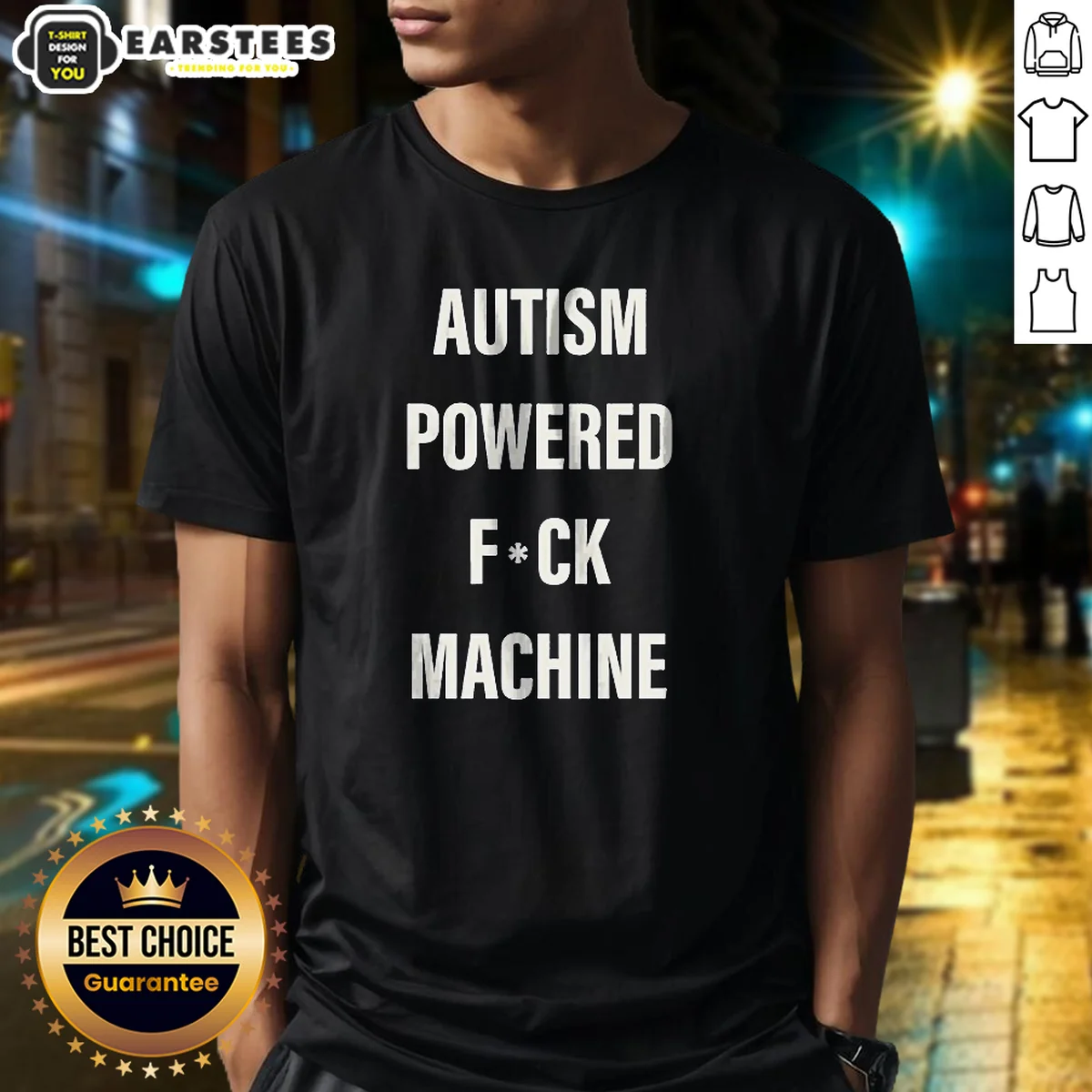 Pretty Autism Powered Fck Machine Humor Shirt